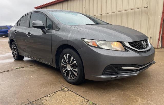 HONDA CIVIC LX 2013 gray sedan 4d gas 19XFB2F54DE082329 photo #1