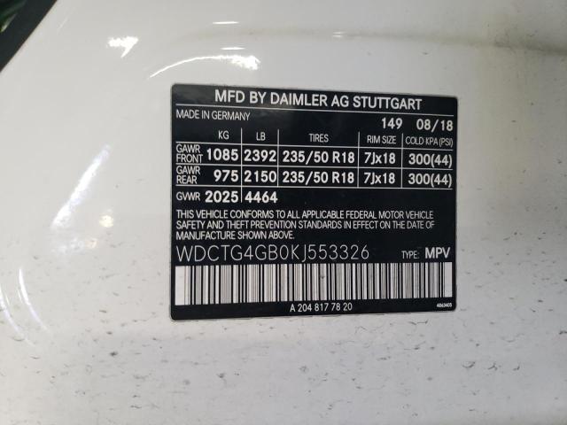 2019 MERCEDES-BENZ GLA 250 4M - WDCTG4GB0KJ553326