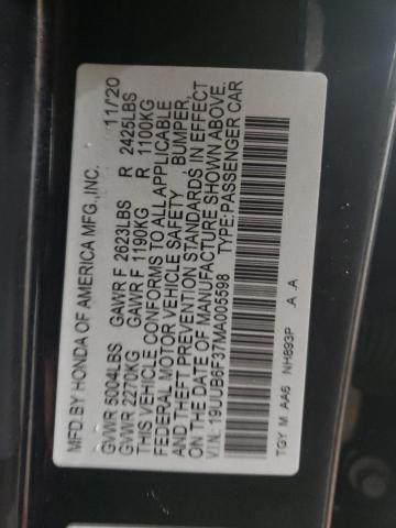 2021 ACURA TLX - 19UUB6F37MA005598