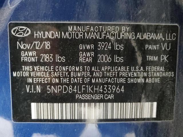 2019 HYUNDAI ELANTRA SE - 5NPD84LF1KH433964