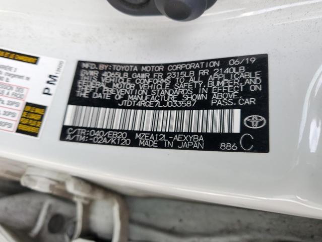 2020 TOYOTA COROLLA XS - JTDT4RCE7LJ033587