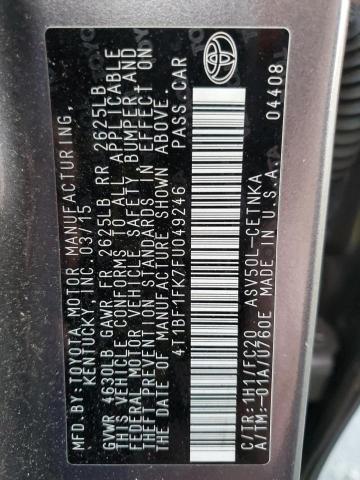 2015 TOYOTA CAMRY LE - 4T1BF1FK7FU049246