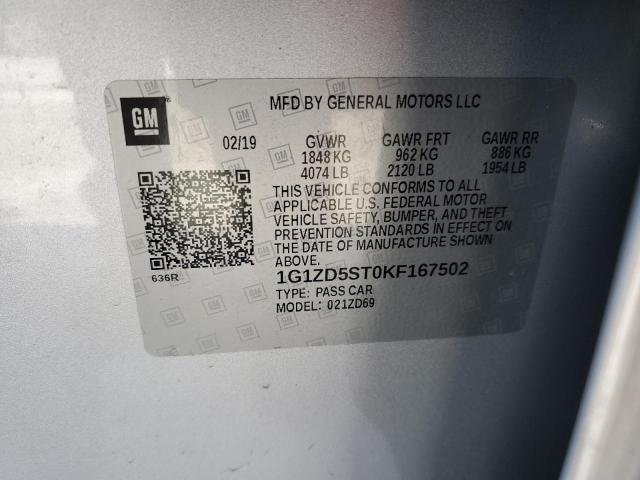 2019 CHEVROLET MALIBU LT - 1G1ZD5ST0KF167502