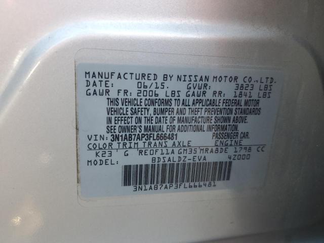 2015 NISSAN SENTRA S - 3N1AB7AP3FL666481