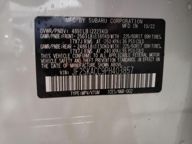 2023 SUBARU FORESTER JF2SKACC9PH403857