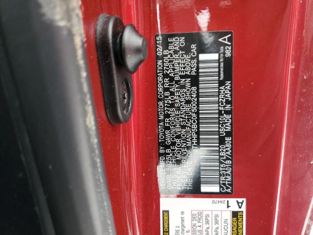2015 LEXUS RC-F JTHHP5BC0F5002408