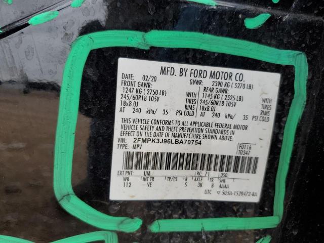 2020 FORD EDGE SEL - 2FMPK3J96LBA70754