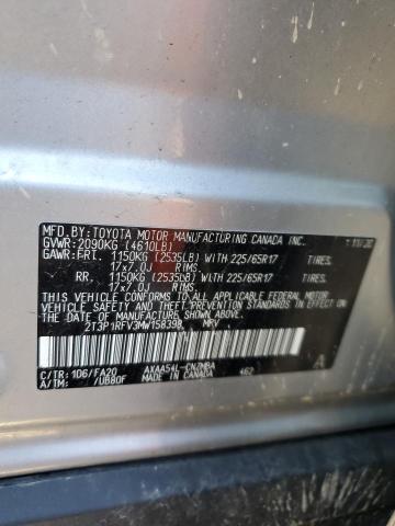 2021 TOYOTA RAV4 XLE 2T3P1RFV3MW158398