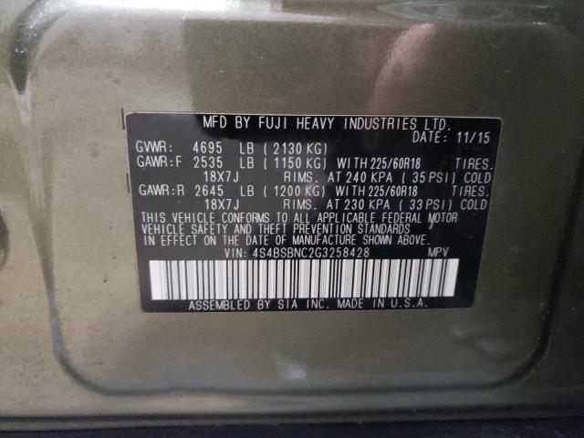 2016 SUBARU OUTBACK 2. - 4S4BSBNC2G3258428