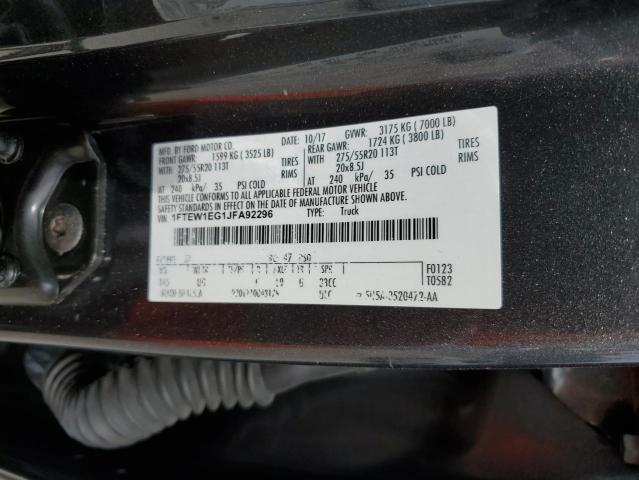 2018 FORD F150 SUPER - 1FTEW1EG1JFA92296