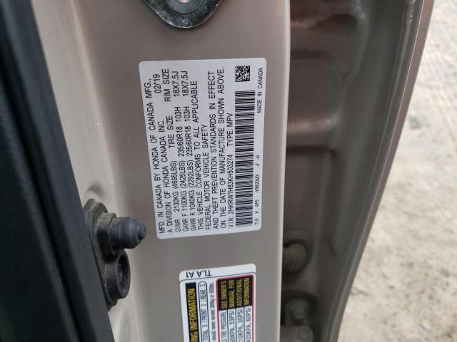 2019 HONDA CR-V EXL - 2HKRW1H83KH503274
