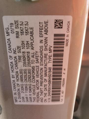 2019 HONDA CR-V EX 2HKRW1H58KH501848