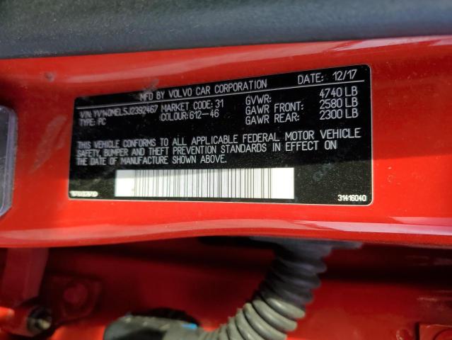 2018 VOLVO V60 T5 DYN YV140MEL5J2392467