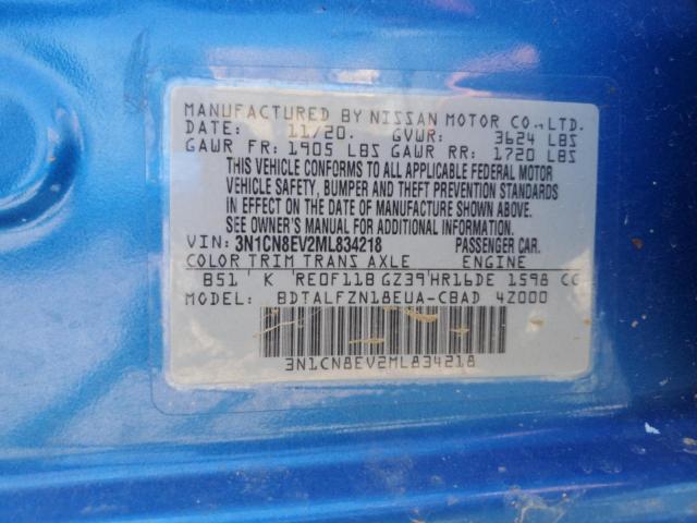 2021 NISSAN VERSA SV - 3N1CN8EV2ML834218