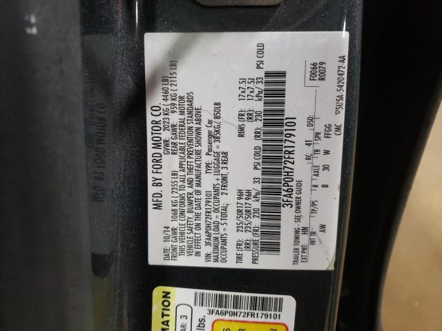 2015 FORD FUSION SE - 3FA6P0H72FR179101