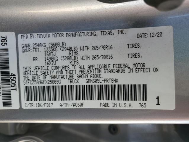2021 TOYOTA TACOMA DOU - 5TFCZ5AN6MX258093