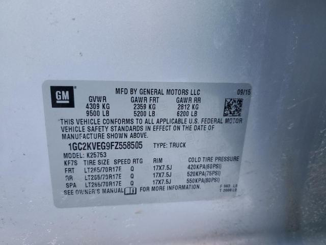 2015 CHEVROLET SILVERADO - 1GC2KVEG9FZ558505