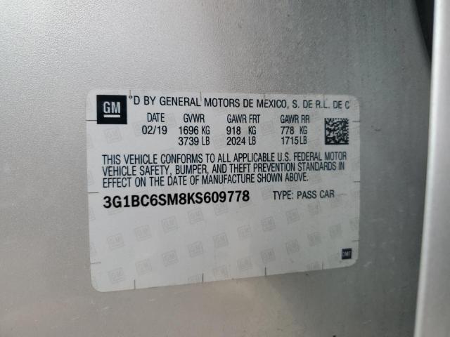 2019 CHEVROLET CRUZE LS - 3G1BC6SM8KS609778
