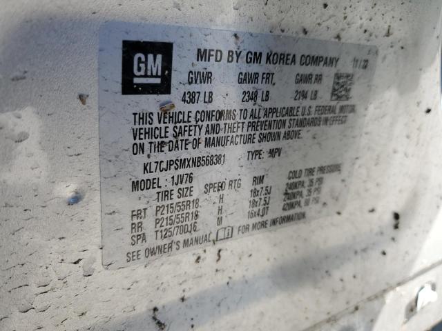 2022 CHEVROLET TRAX 1LT - KL7CJPSMXNB568381