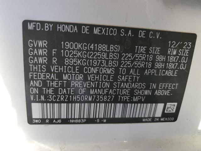 2024 HONDA HR-V SPORT - 3CZRZ1H50RM735827