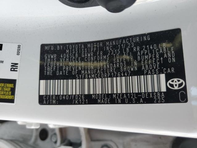 2024 TOYOTA COROLLA NI 5YFB4MCE0RP176447