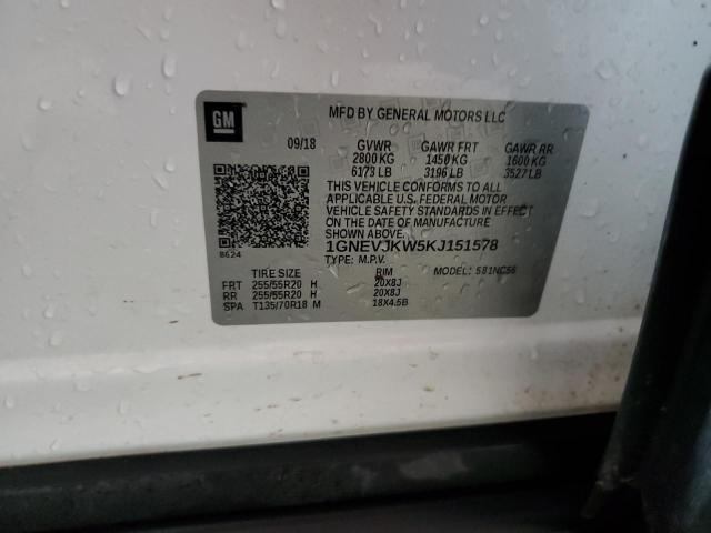 2019 CHEVROLET TRAVERSE H 1GNEVJKW5KJ151578