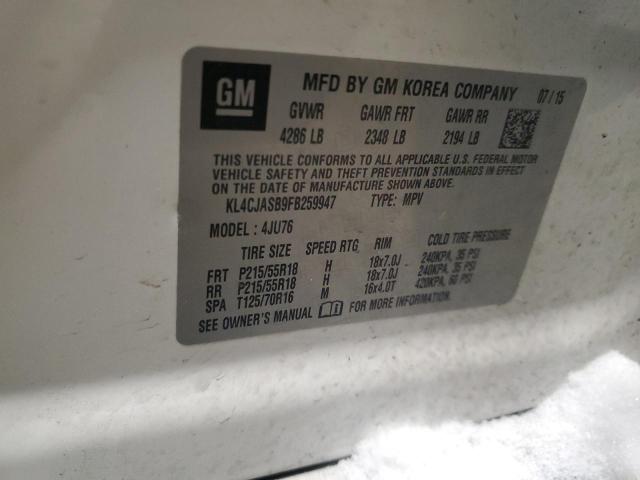 2015 BUICK ENCORE KL4CJASB9FB259947