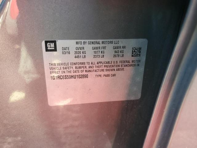 2017 CHEVROLET VOLT LT - 1G1RC6S59HU102890