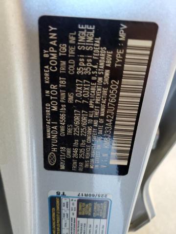 2018 HYUNDAI TUCSON SEL KM8J33A42JU760502