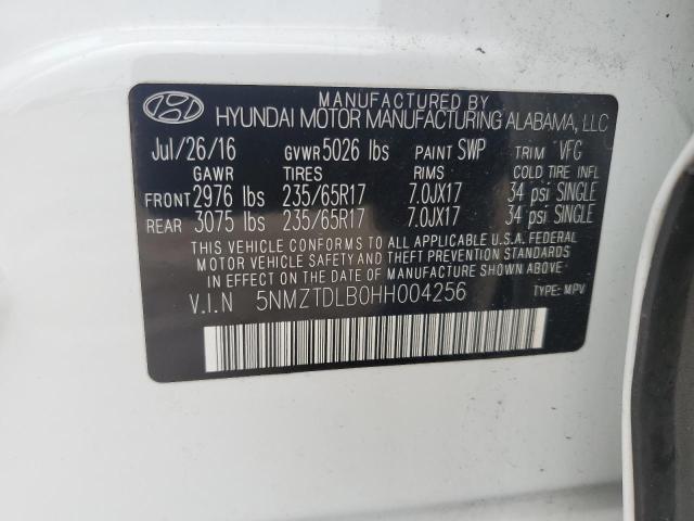 2017 HYUNDAI SANTA FE S - 5NMZTDLB0HH004256