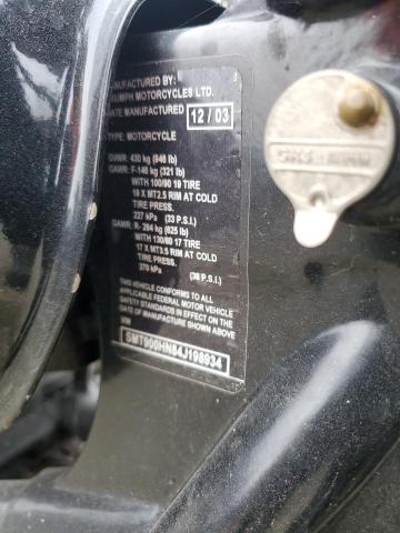 2004 TRIUMPH MOTORCYCLE BONNEVILLE SMT900HN84J198934