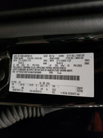 2016 FORD F150 SUPER - 1FTEW1EFXGKF83585