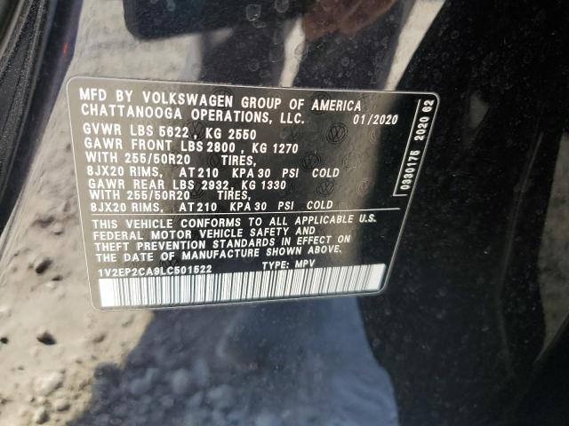 2020 VOLKSWAGEN ATLAS SEL - 1V2EP2CA9LC501522