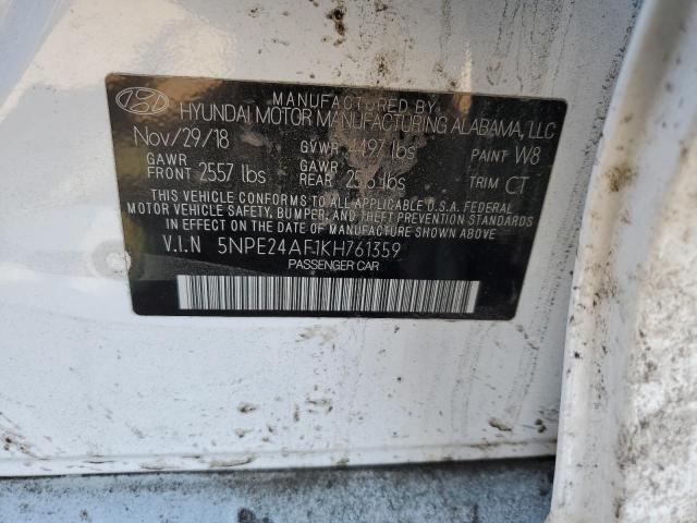 2019 HYUNDAI SONATA SE - 5NPE24AF1KH761359