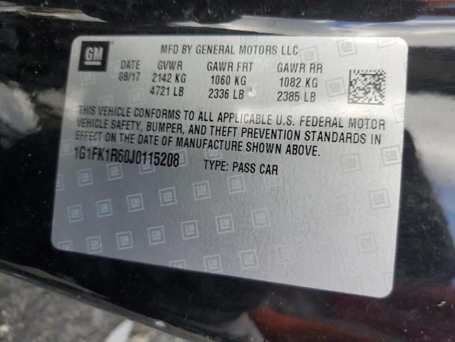 2018 CHEVROLET CAMARO ZL1 1G1FK1R60J0115208