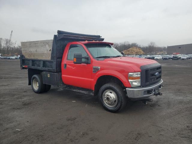 FORD F350 SUPER 2008 red chassis diesel 1FDWF37R18EA15504 photo #1