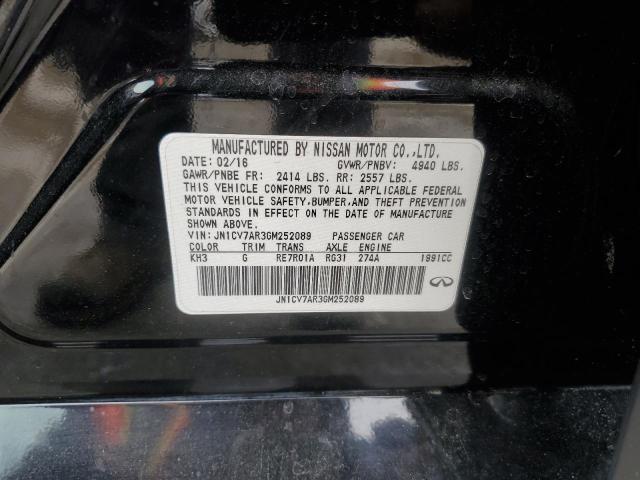 2016 INFINITI Q50 BASE - JN1CV7AR3GM252089