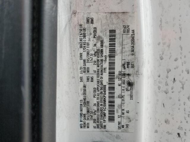 2021 FORD F150 - 1FTMF1C59MKF04988