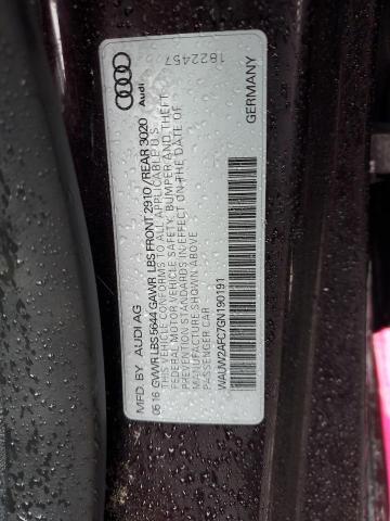 2016 AUDI S7 PRESTIG WAUW2AFC7GN190191