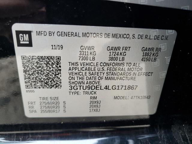 2020 GMC SIERRA K15 - 3GTU9DEL4LG171867