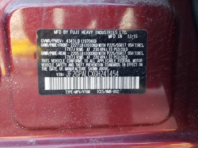 2016 SUBARU CROSSTREK - JF2GPALCXGH241454
