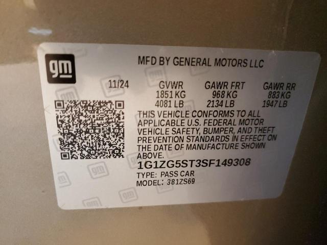 2025 CHEVROLET MALIBU RS - 1G1ZG5ST3SF149308