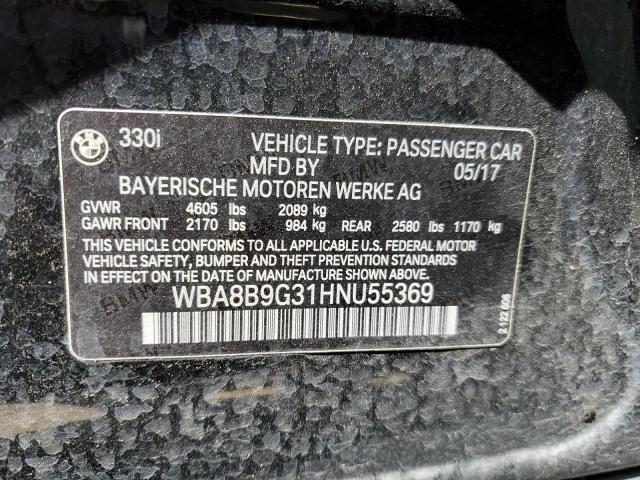 2017 BMW 330 I WBA8B9G31HNU55369