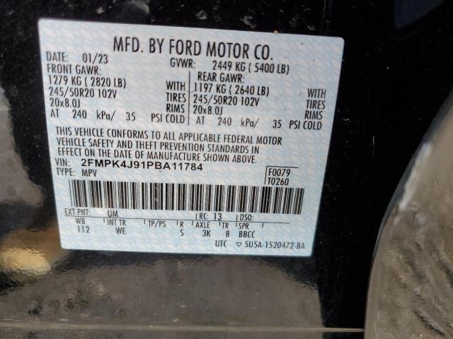 2023 FORD EDGE SEL 2FMPK4J91PBA11784
