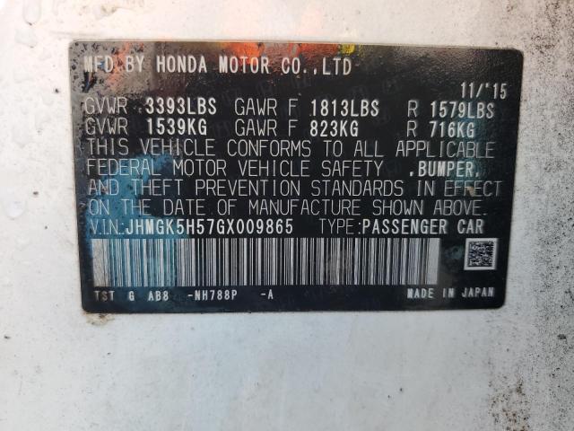 2016 HONDA FIT LX - JHMGK5H57GX009865