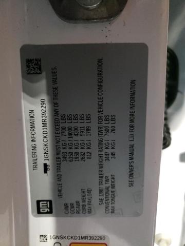 2021 CHEVROLET SUBURBAN K - 1GNSKCKD1MR392290