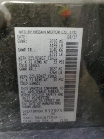2017 NISSAN ROGUE S/SV 5N1AT2MT6HC817975