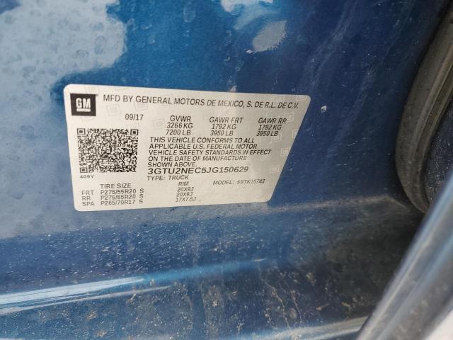2018 GMC SIERRA K15 - 3GTU2NEC5JG150629
