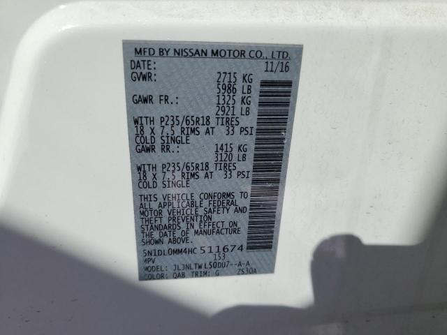 2017 INFINITI QX60 - 5N1DL0MM4HC511674