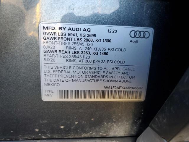 2021 AUDI Q5 E PREST WA1F2AFY4M2045597